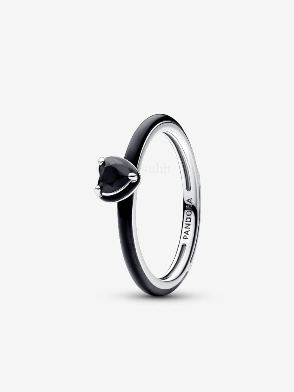 Pandora Black Chakra Heart Ring